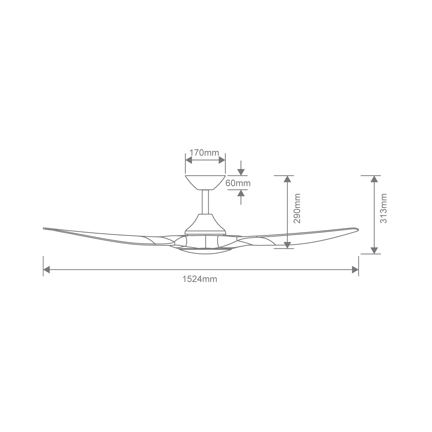 STRIKE CEILING FAN LED TRIO LIGHT KIT