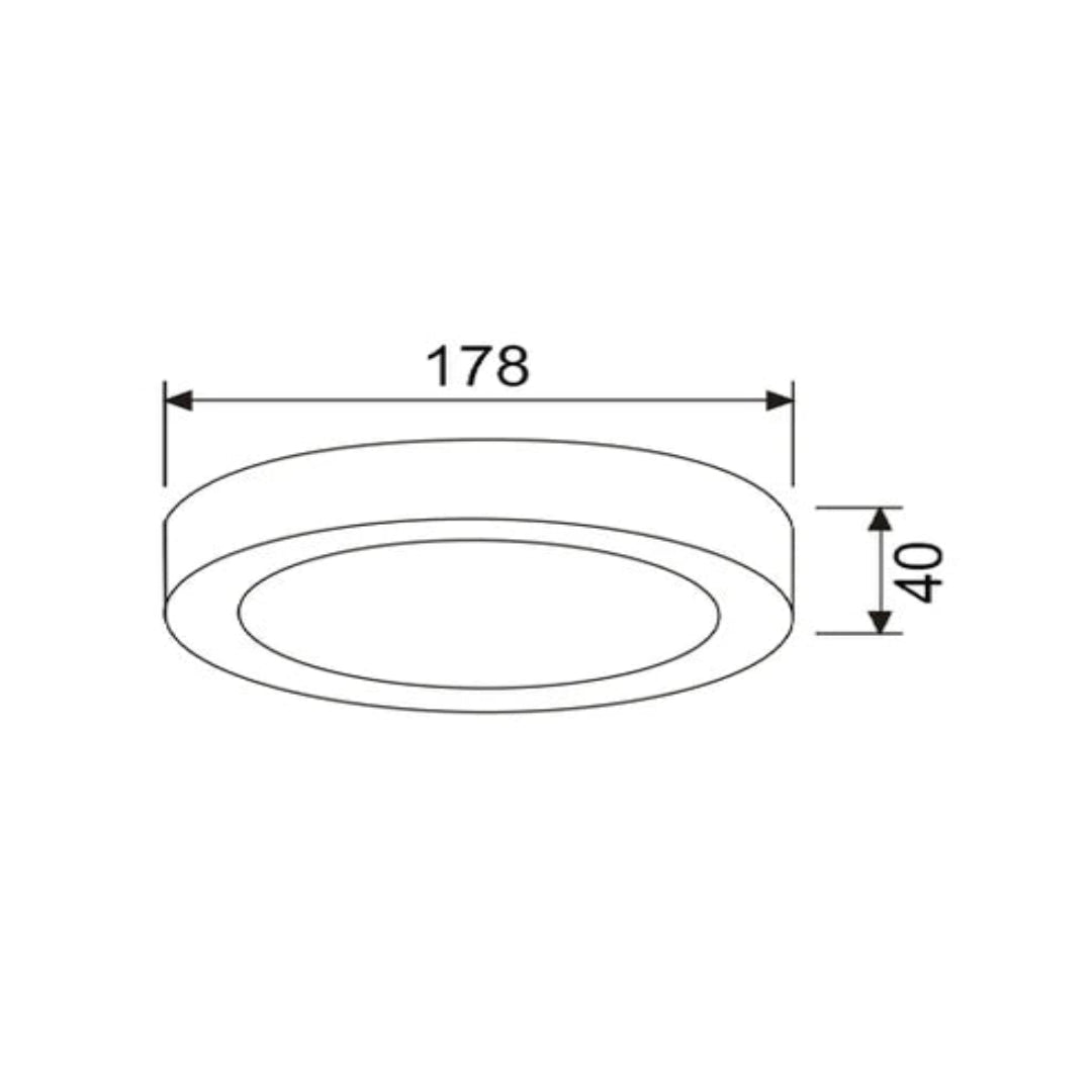 SURFACETRI: LED Dimmable Tri-CCT Surface Mounted Oyster Lights (Round)