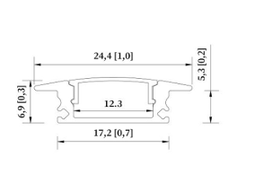 LED Recessed AL Profile 1707A Set