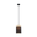 TAMBURA: Scandinavian Small Round Cloth Shade with Wood Veneer Trim Pendant Lights