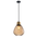 TULIP: Interior Bronze Amber / Smokey Black Wine Glass Ribbed Pendant Lights
