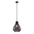 TULIP: Interior Bronze Amber / Smokey Black Wine Glass Ribbed Pendant Lights