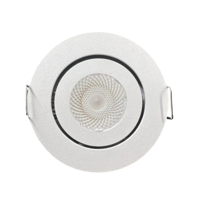 U3020-AL/WH-3CCT 3W Round LED recessed centre tilt cabinet light