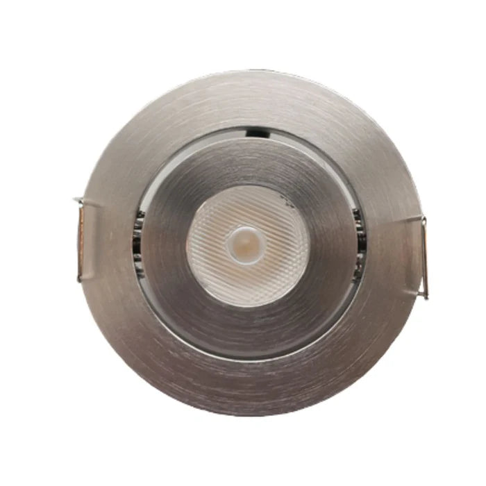 U3020-AL/WH-3CCT 3W Round LED recessed centre tilt cabinet light
