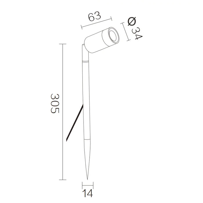 UBT-CENTRO7-BLK-WW 12V/24V LED Garden Spike Lights