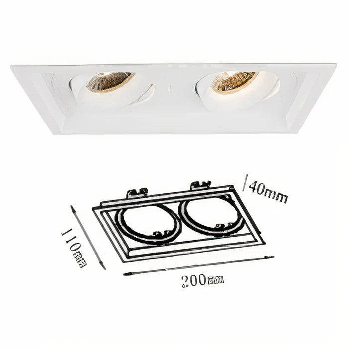 UDL3064/2-BLK/WH OPTIC Downlight Frame