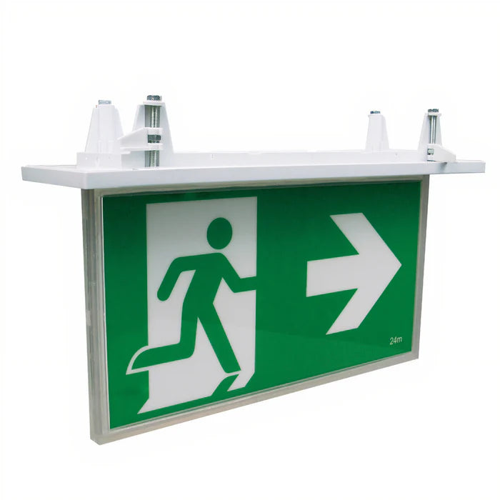 UEXGLIDE-RC/BLK EXGLIDE Recessed slimline LED Exit light