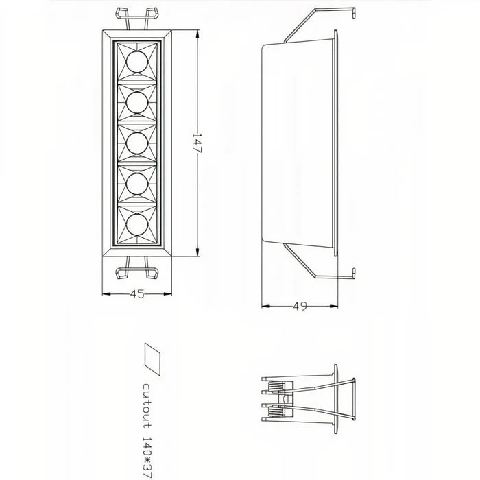 UFENTI2/5/10-BLK-WW FENTI LED Downlight