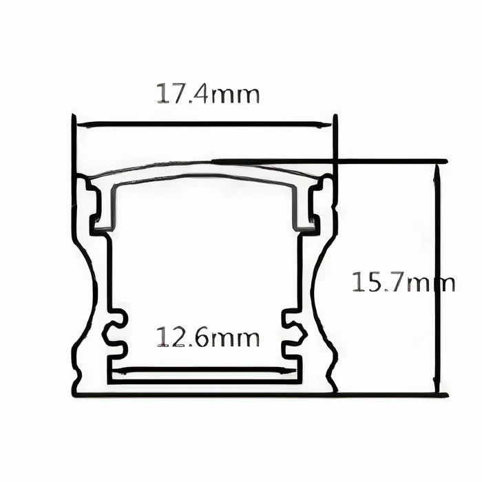 ULEDBAR-AL-04 Surface mounted aluminium extrusion