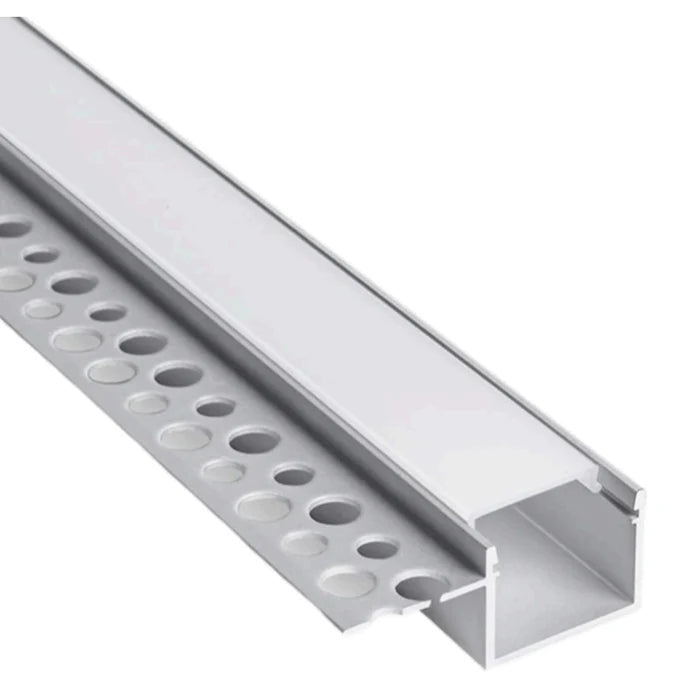 ULEDBAR-AL-11-3M Trimless recessed plaster aluminium extrusion