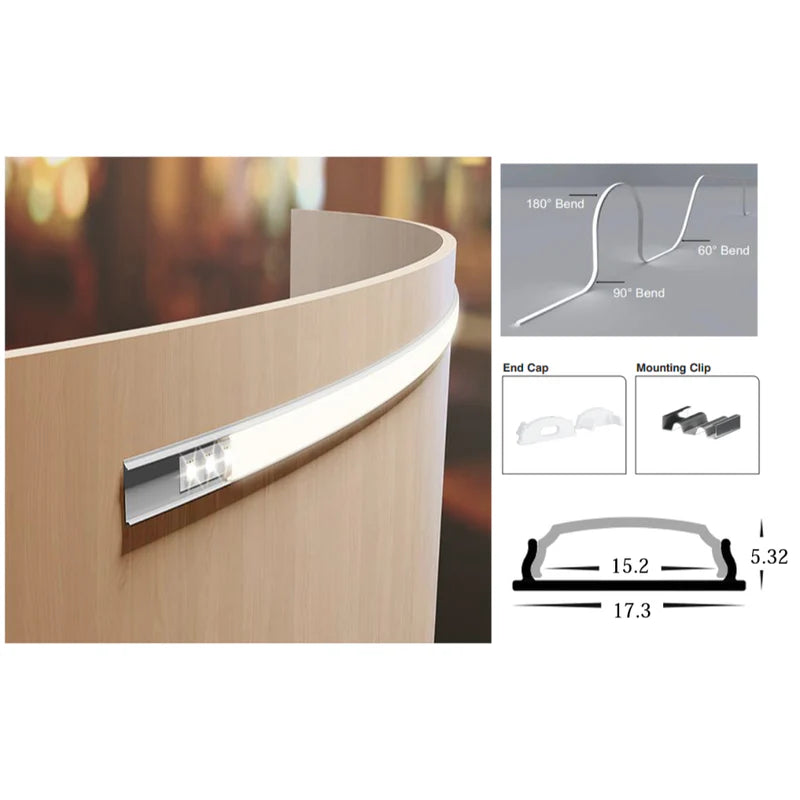 ULEDBAR-AL-FLEX01-3M 3M Bendable Aluminum LED Profile