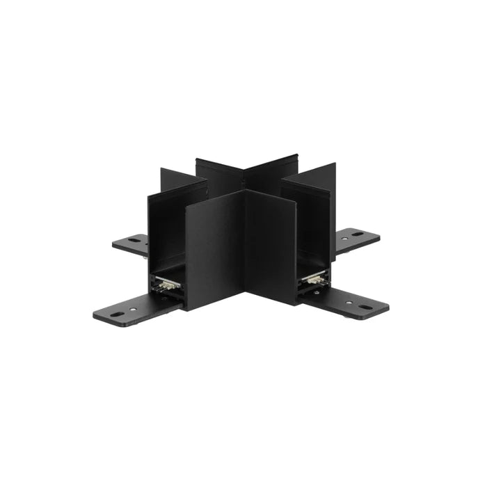 UMAG-CROSS-CNR-BLK/WH Magnetic track Corner For Surface Mounted Installation