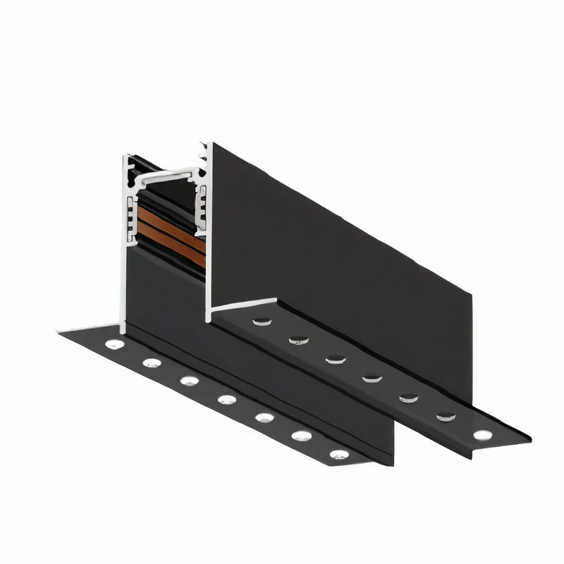 UMAGSL-TRKRS-2M/3M-BLK 24V recessed slimline magnetic track