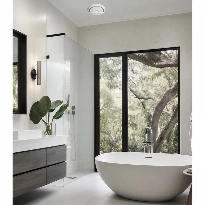 UMXRD8LED-WH FONTE Round Exhaust Fan with LED Lights