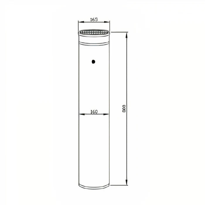 UOW-HELIOS-BLK HELIOS SOLAR BOLLARD WITH REMOTE CONTROL