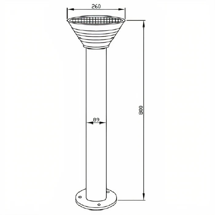 UOW-SOLIS-BLK SOLAR BOLLARD WITH REMOTE CONTROL