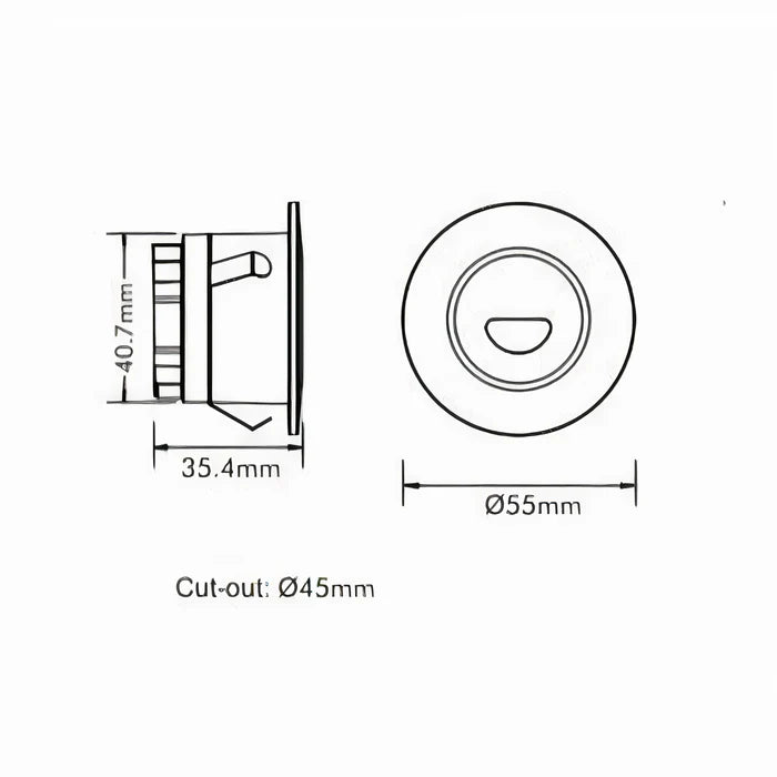UOW-VOGUE-WH/BLK-3CCT Vogue wall light