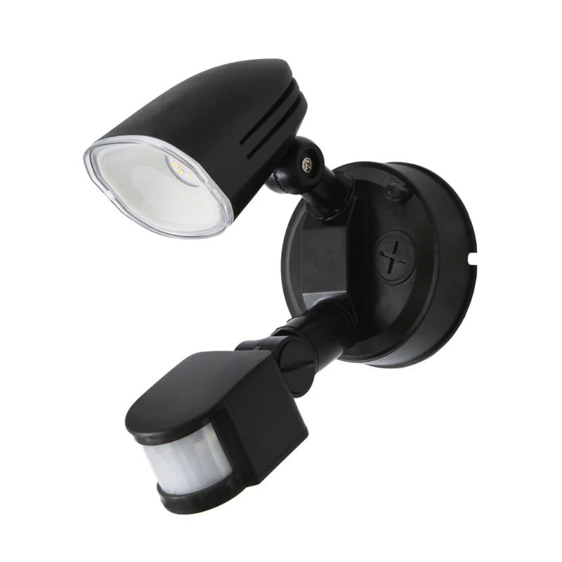 Single MEGA Spot withsensor, LED 13W BLACK Exterior LED Floodli