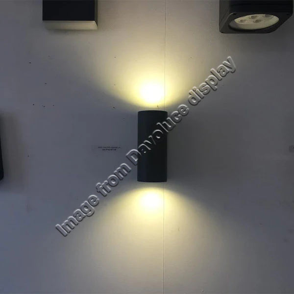 ERIS Black Round Up & Down LED Wall Light
