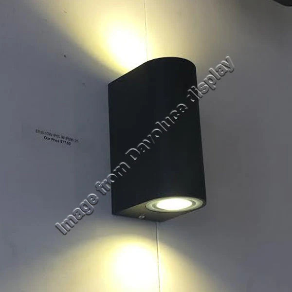 ERIS Black Round Up & Down LED Wall Light