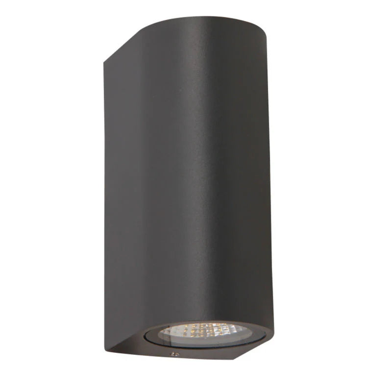 UOW043COB-BLK-3CCT Black Round Up & Down Exterior Wall Light