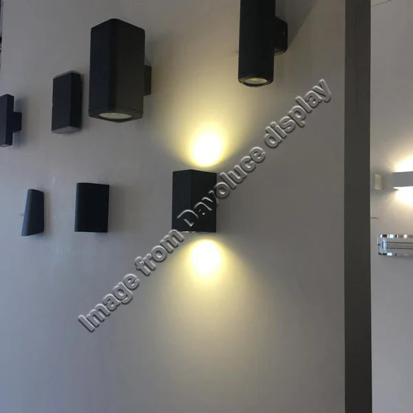 QUANTUM Black Square Up & Down LED Wall Light