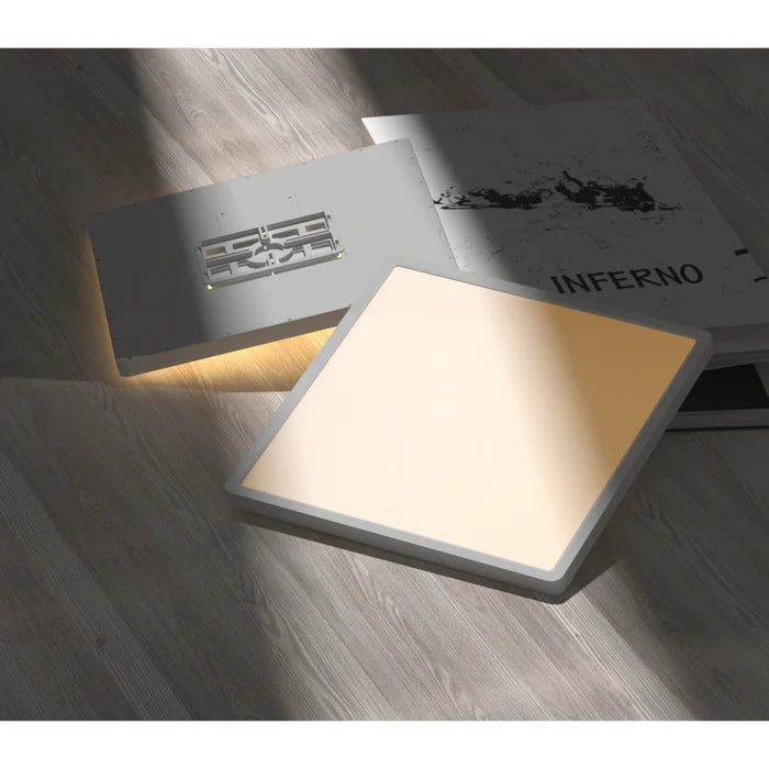 UOYS-HALO-SQ-BLK/WH-3CCT HALO 24W slimline square oyster light