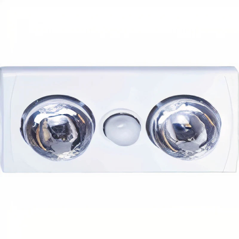 3 in 1 Bathroom Heat exhaust 2 Light Stainless Steel