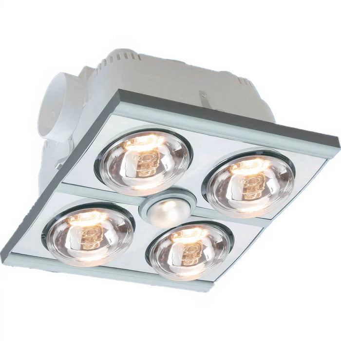 UVENTH4LW/S Powerful 3 IN 1 - Exhaust Fan, 4 Heat Lamps & Light