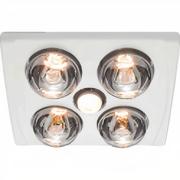 UVENTH4LW/S Powerful 3 IN 1 - Exhaust Fan, 4 Heat Lamps & Light