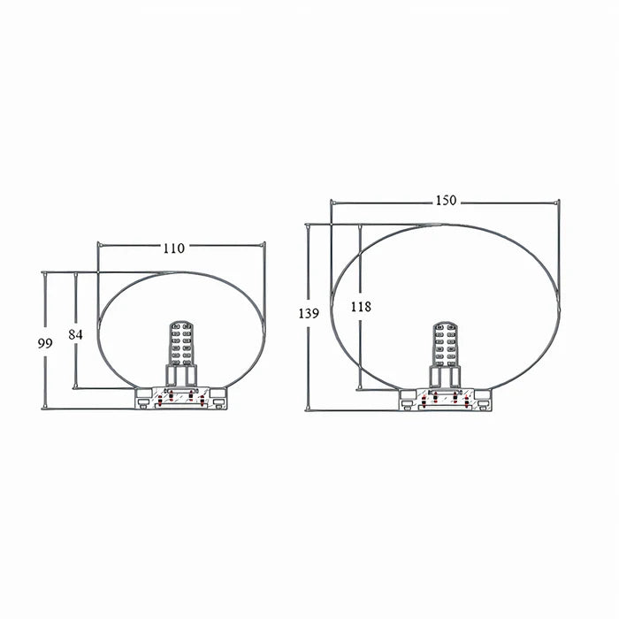 UWL-ORB-WH/BLK/SB ORB 110 opal glass wall light