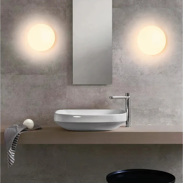 UWL-ORB150-WH/BLK/SB ORB 150 opal glass wall light
