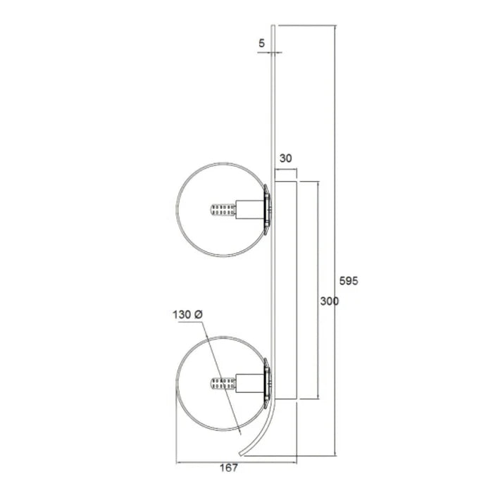 UWL-ORIS2-AMB ORIS SATIN BRASS WALL LIGHT