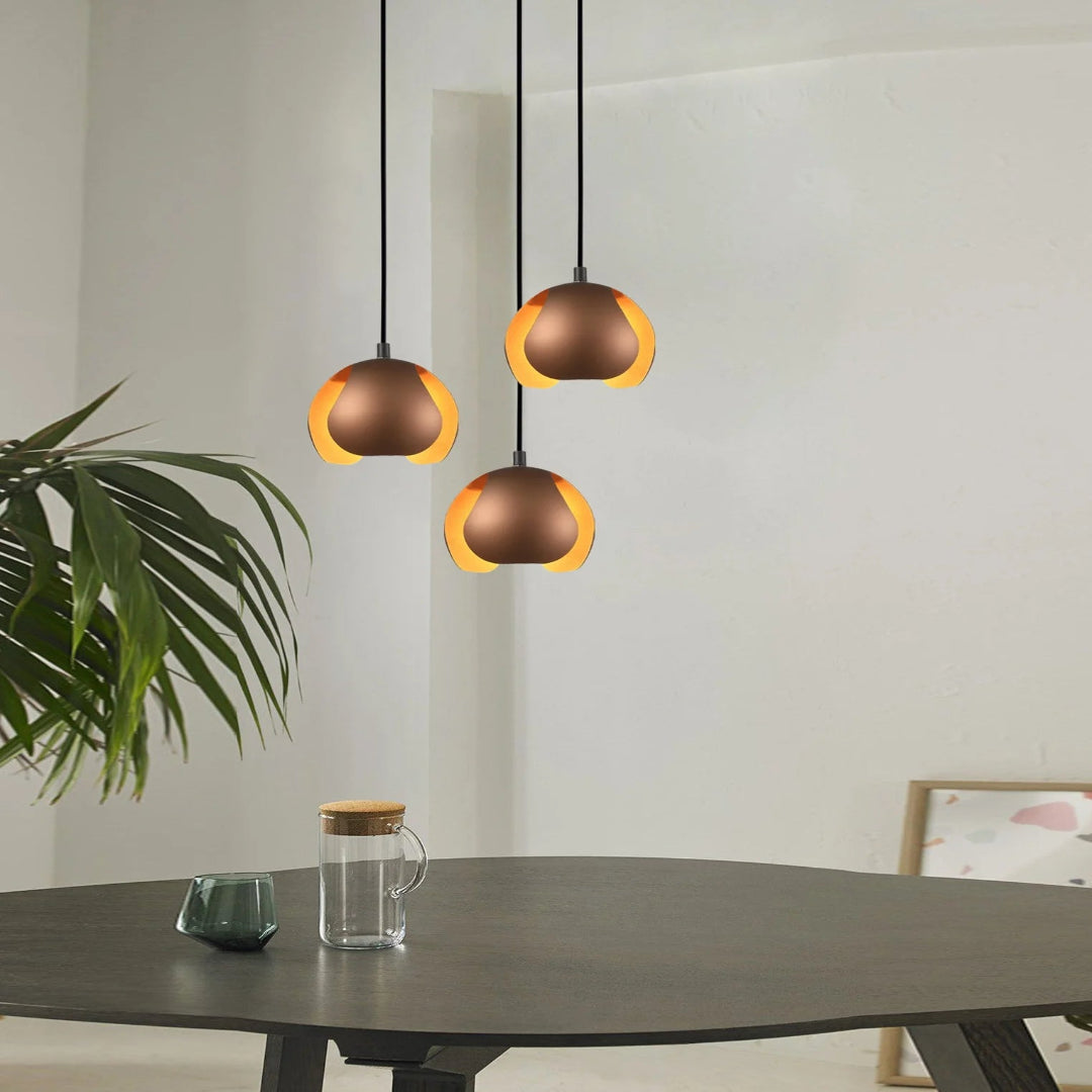 VAINA: Minimalist Scandinavian Interior Small Iron Dome Shape Pendant Lights