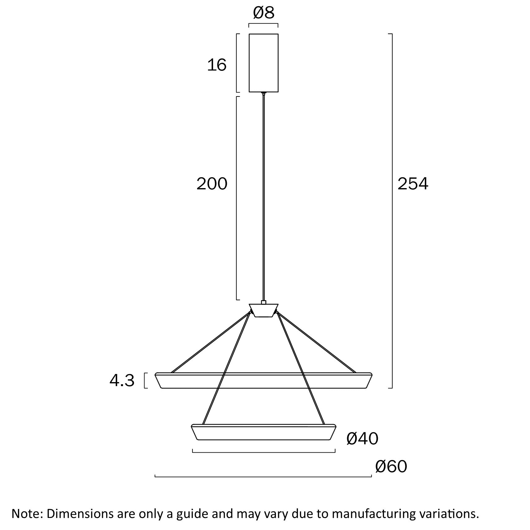 VANTEL 2 TIER PENDANT