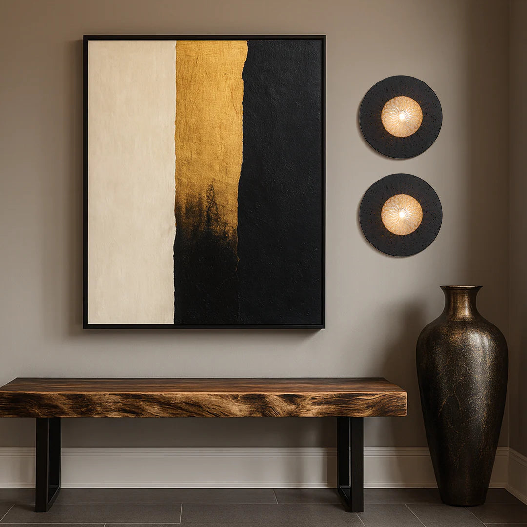 VARON WALL LIGHT BLACK TRAVERTINE