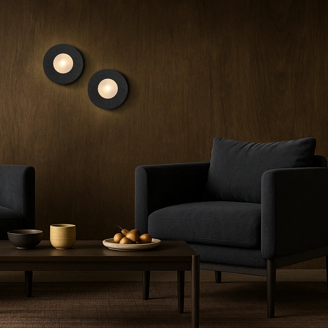 VARON WALL LIGHT BLACK TRAVERTINE