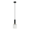 VINTAJ: Retro Interior Ellipse Shape Ribbed Glass Pendant Lights