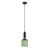 VINTAJ: Retro Interior Ellipse Shape Ribbed Glass Pendant Lights
