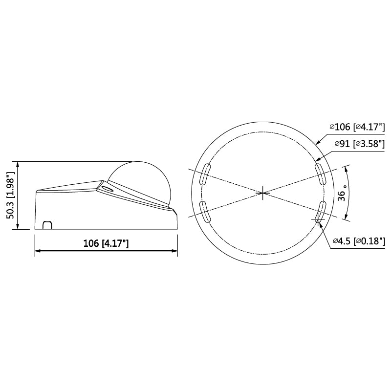Mobile Series 1080p Fixed HDCVI Wedge Dome