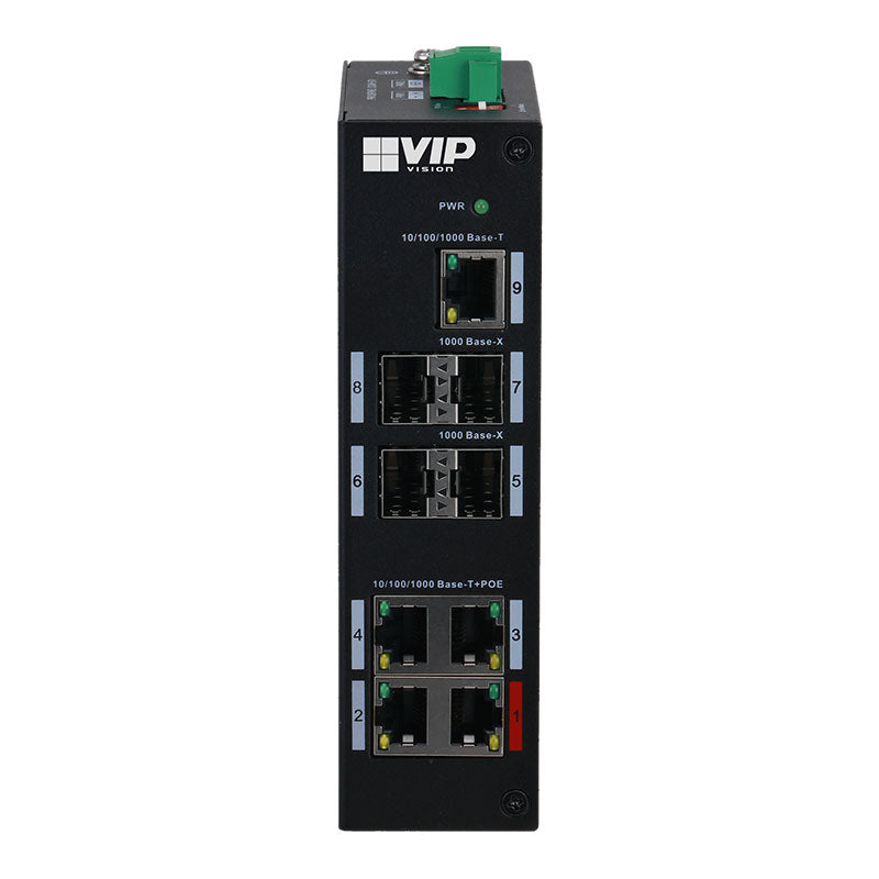 VIP Vision 9-port Unmanaged Gigabit Fibre Access PoE Ethernet Switch