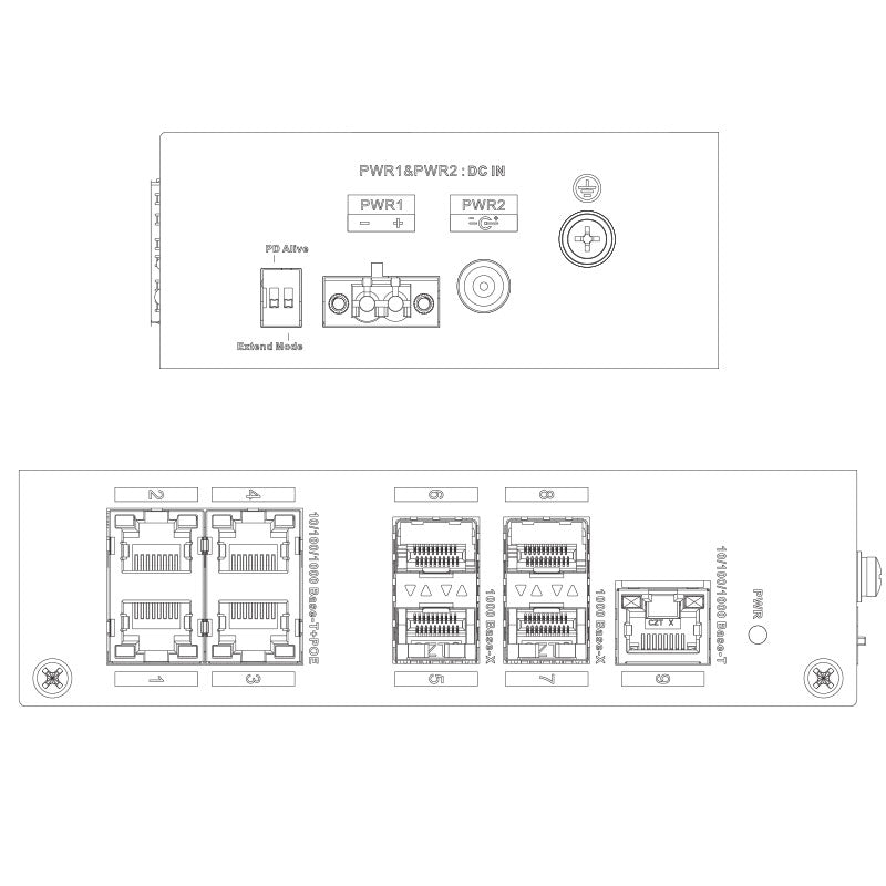 VIP Vision 9-port Unmanaged Gigabit Fibre Access PoE Ethernet Switch