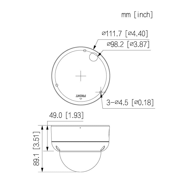 Professional AI Series 4.0MP Fixed Vandal Dome