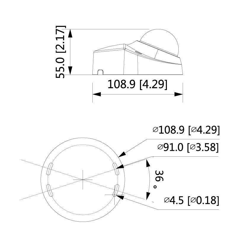 Professional AI Series 4.0MP Fixed Wedge Dome
