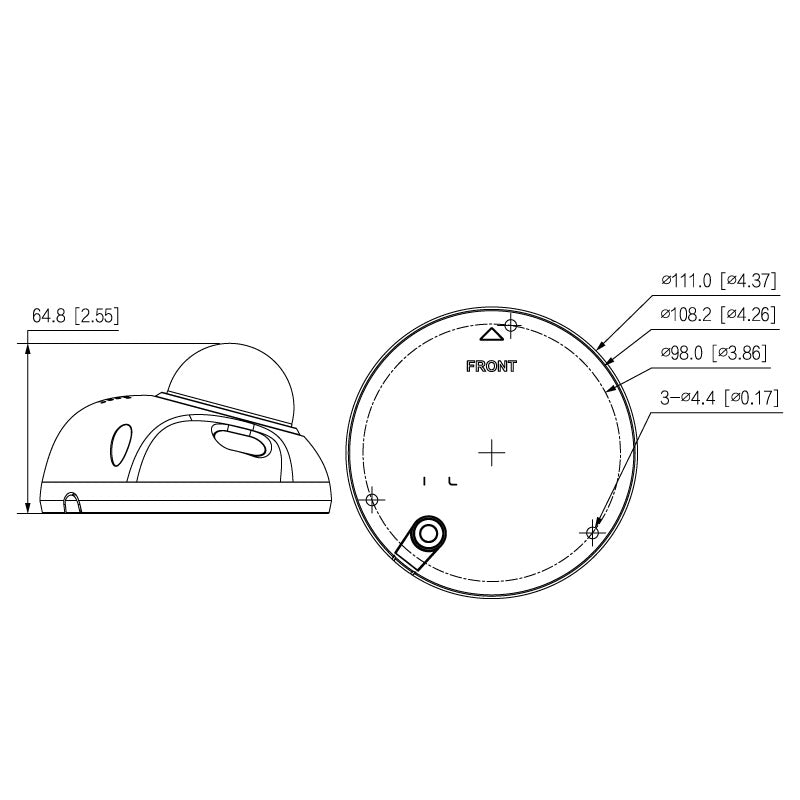 Professional AI Series 4.0MP Fixed Wedge Dome