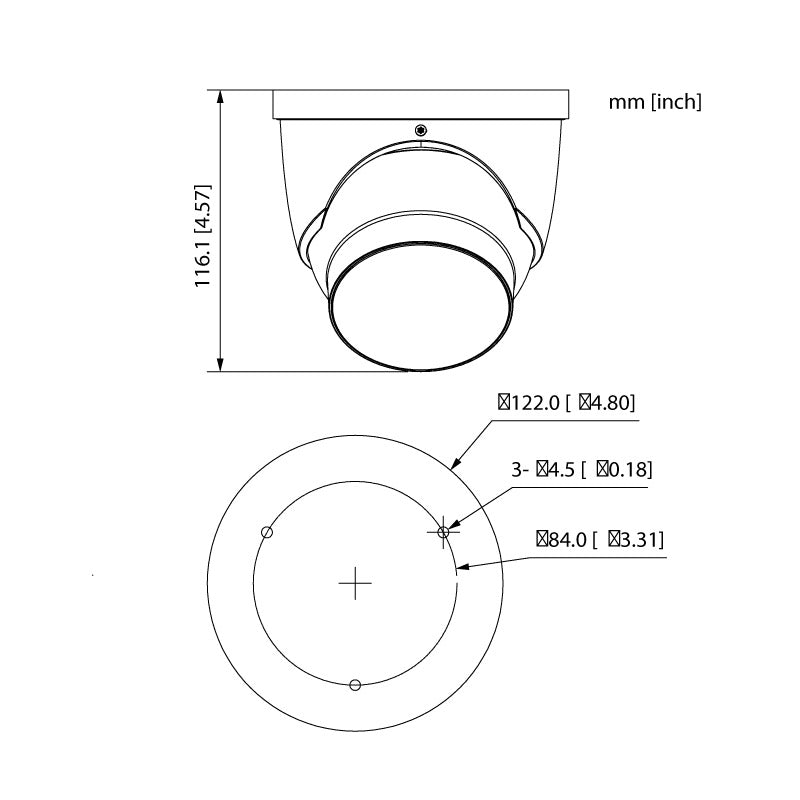 Professional AI Series 6.0MP Fixed Deterrence Turret Pro