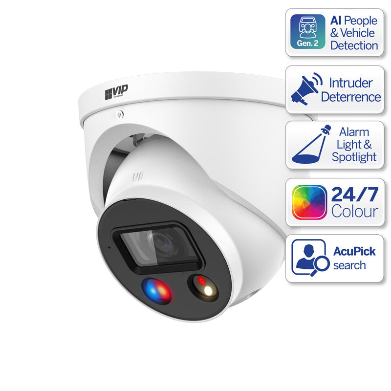Professional AI Series 8.0MP Fixed Deterrence Turret