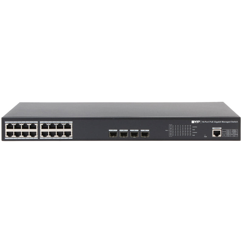 VIP Vision 16-port Managed Gigabit Hi-PoE Network Switch