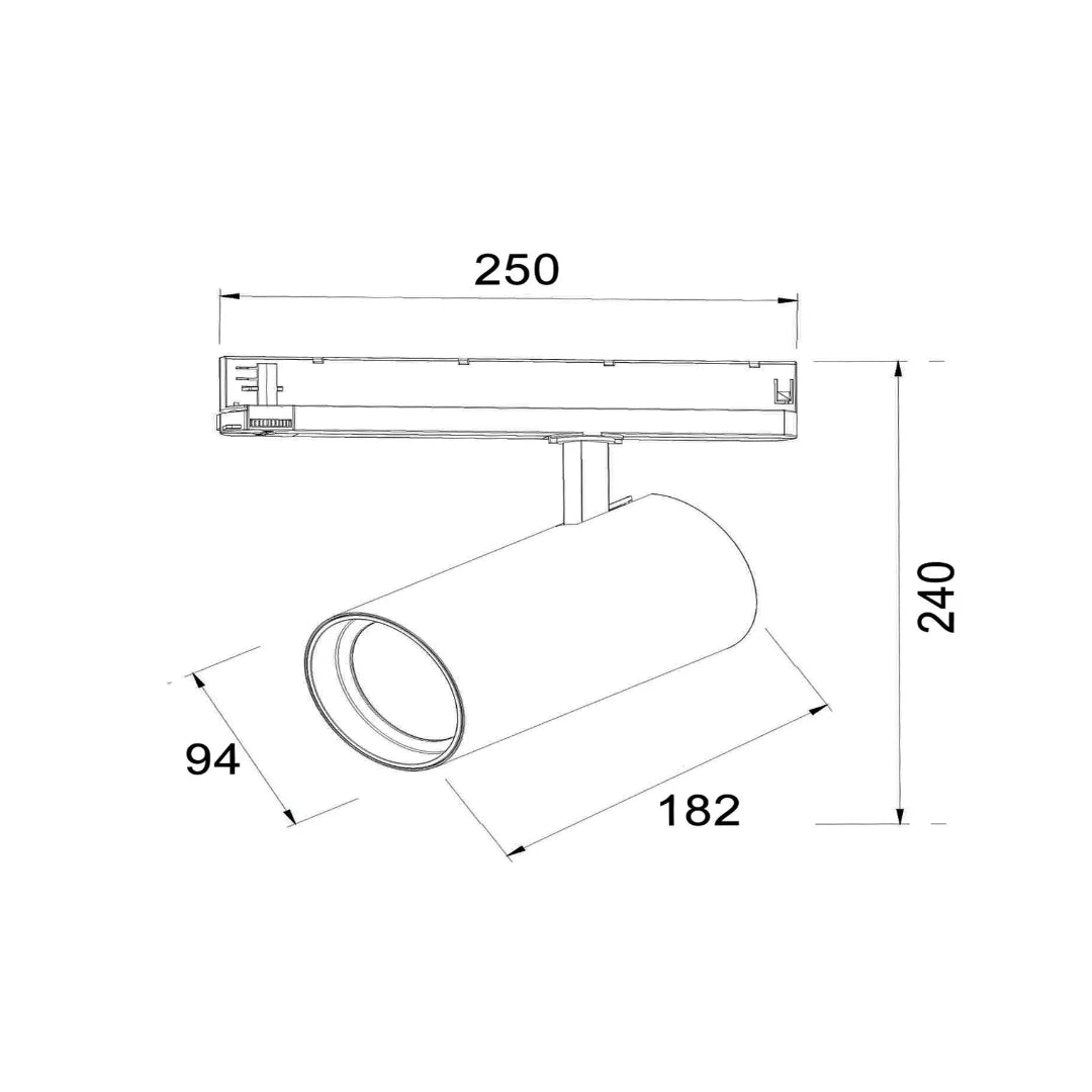 ZONE: 4 Wire 3 Circuit LED Tri-CCT Dimmable Track Head Fittings