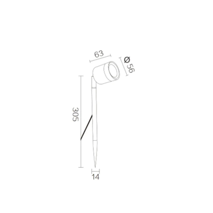UBT-CENTRO7-BLK-WW 12V/24V LED Garden Spike Lights